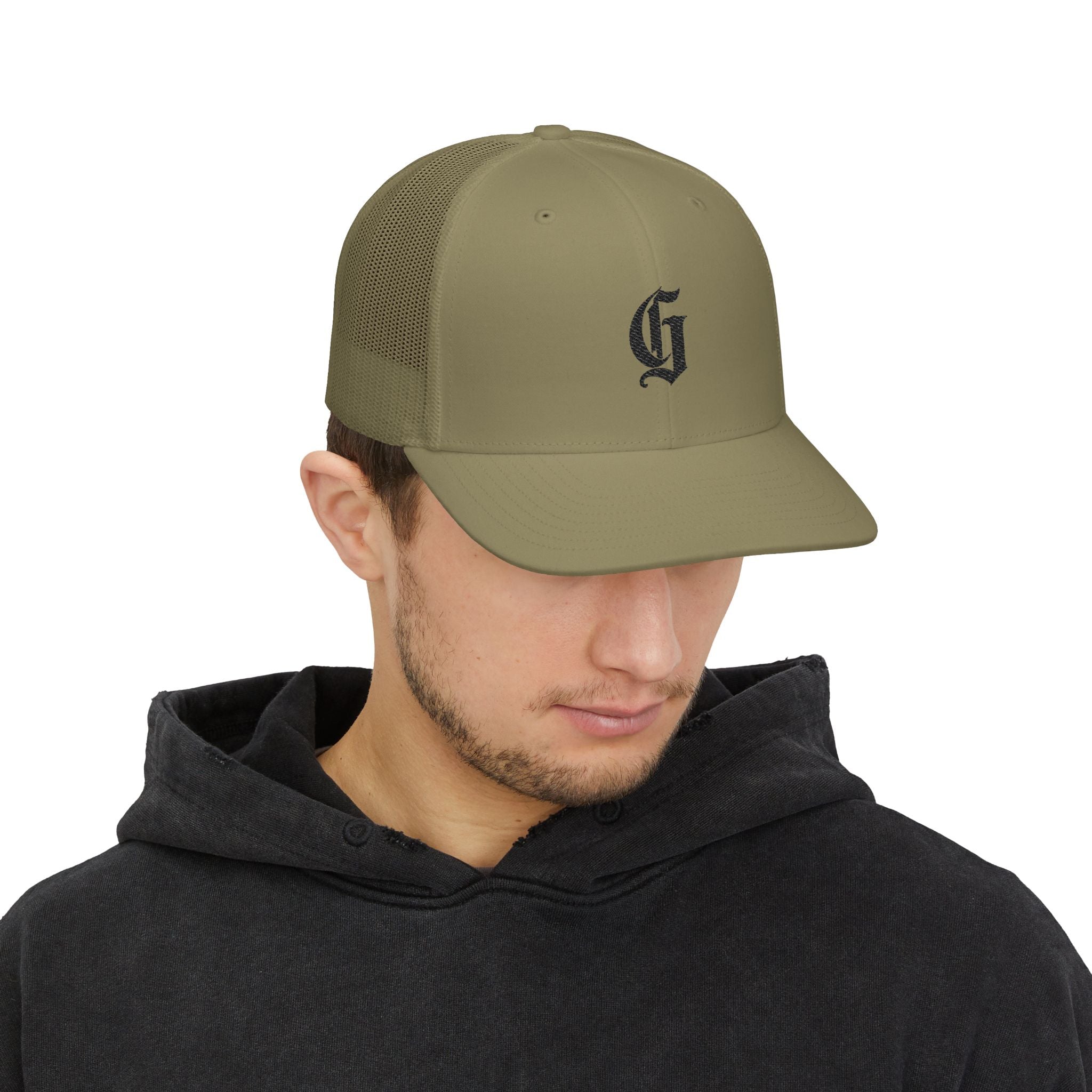 Embroidered Gothic 'G' Snapback Trucker Cap