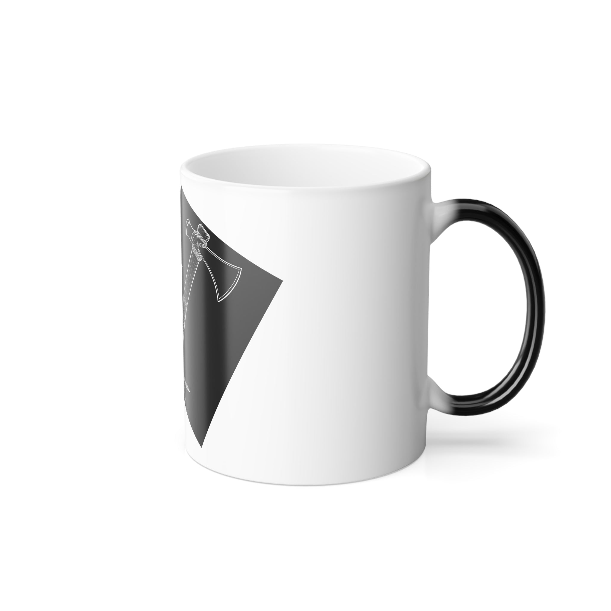 Color-Changing Mug — Gothic Crossed Axes Monogram 11oz